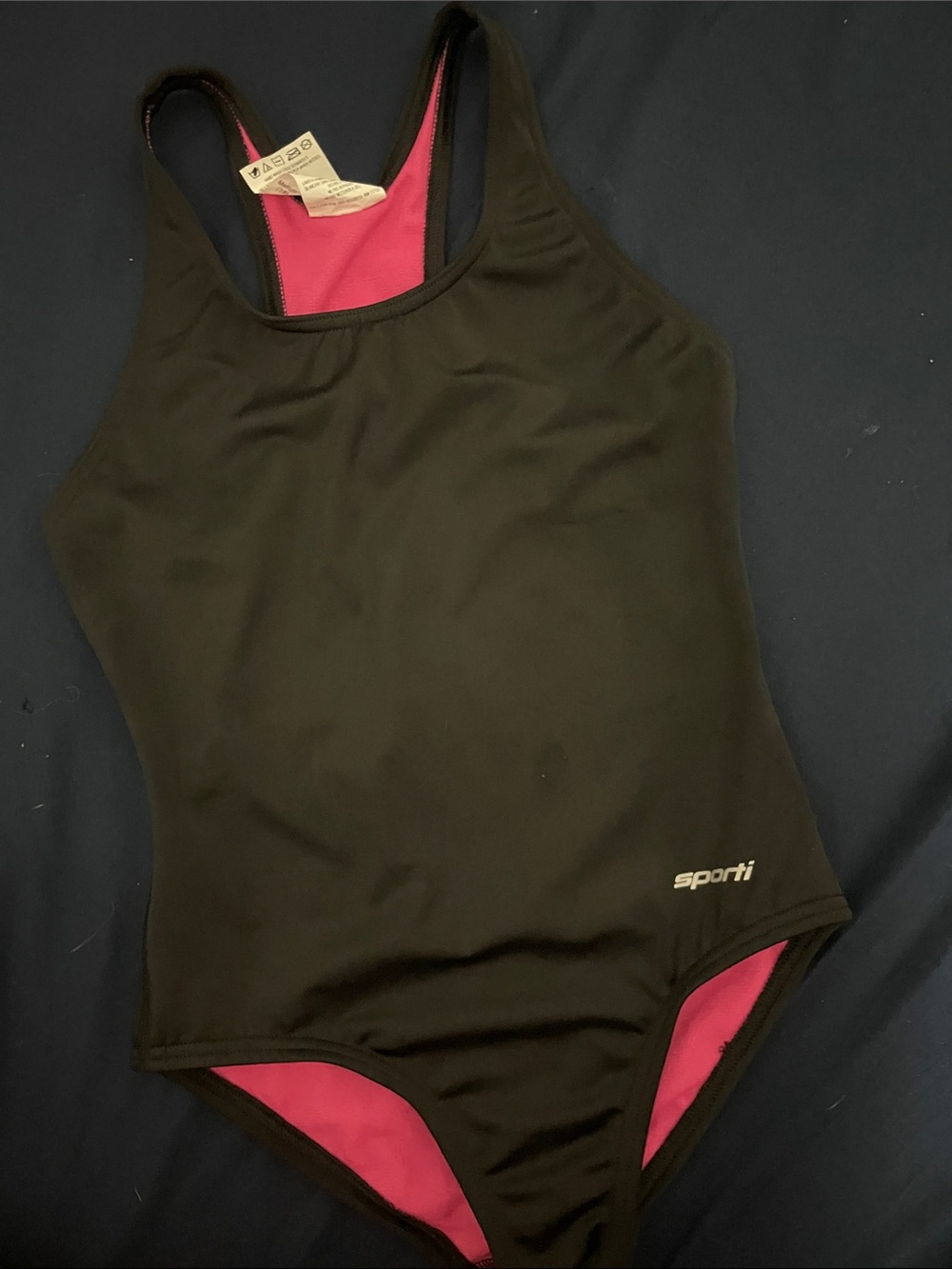 Sporti Kids Reversible Black and Pink Swim Bikini One-Piece
